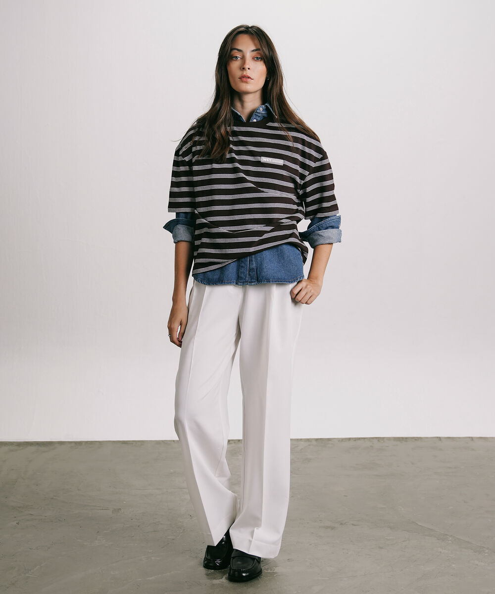 Women's Western Wear Brown Yarn Dyed T-Shirt