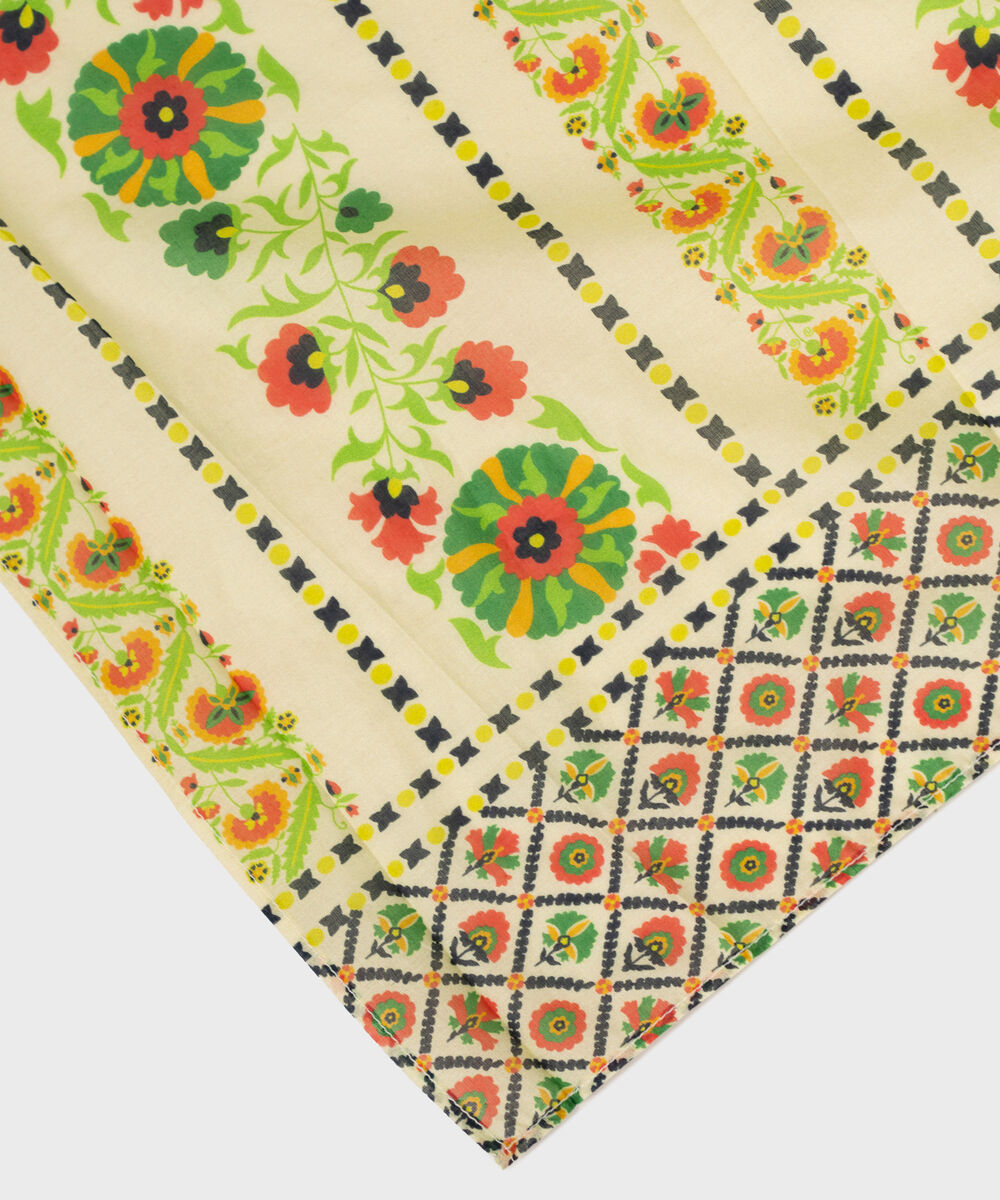 Fine Volie Yellow Printed Dupatta