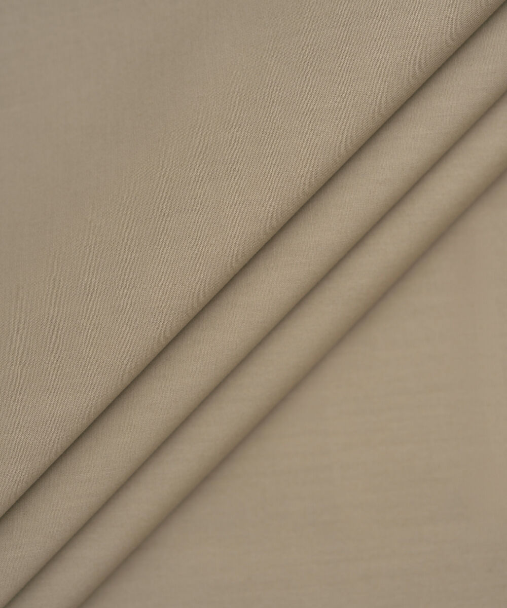Men's Unstitched Light Khaki Two Piece Premium Cotton Suit