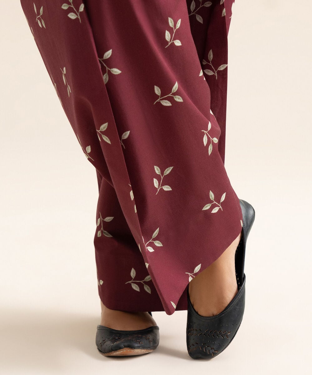 Women's Unstitched Premium Khaddar Maroon Trouser