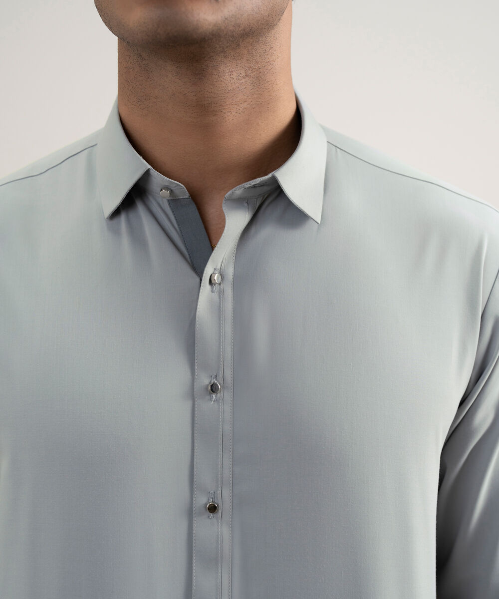 Men's Stitched Premium Wash & Wear Grey Suit