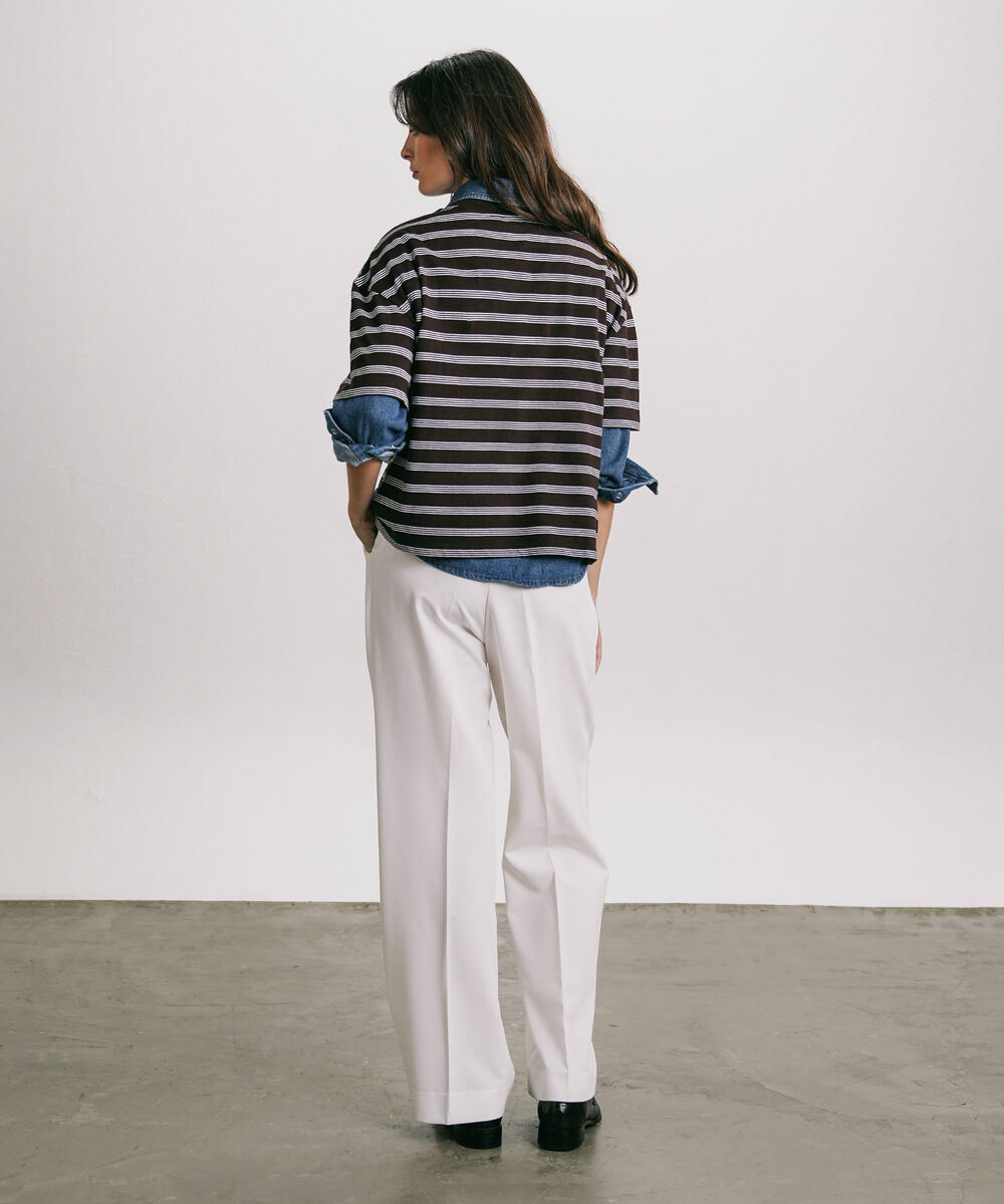 Women's Western Wear Brown Yarn Dyed T-Shirt