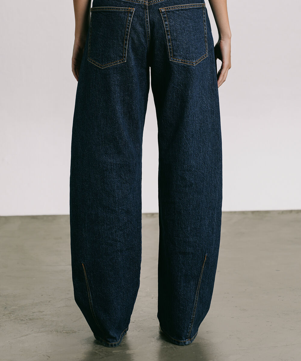 Women's Western Wear Blue Barrel Jeans