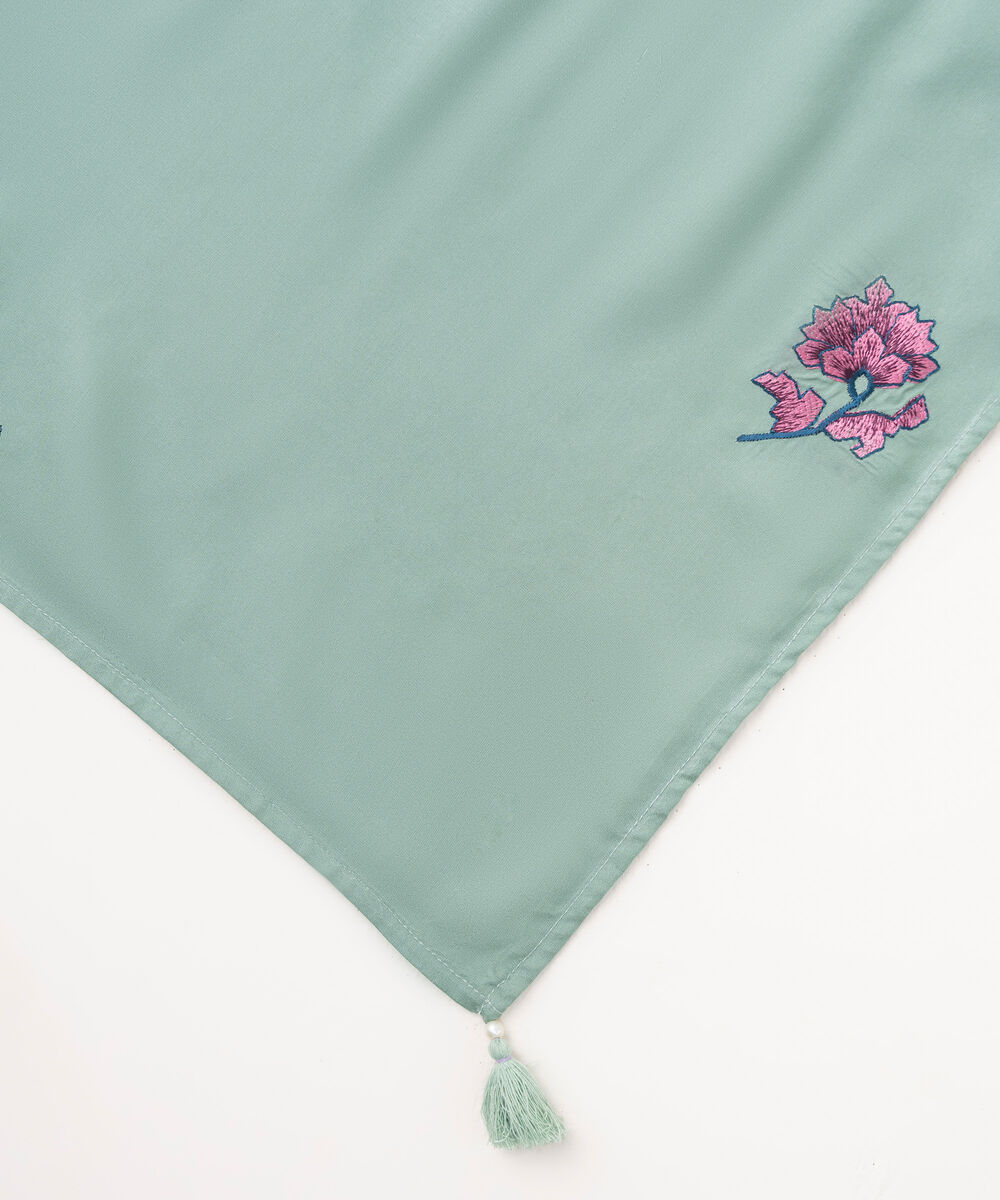 Women's RTW Linen Green Dyed Dupatta