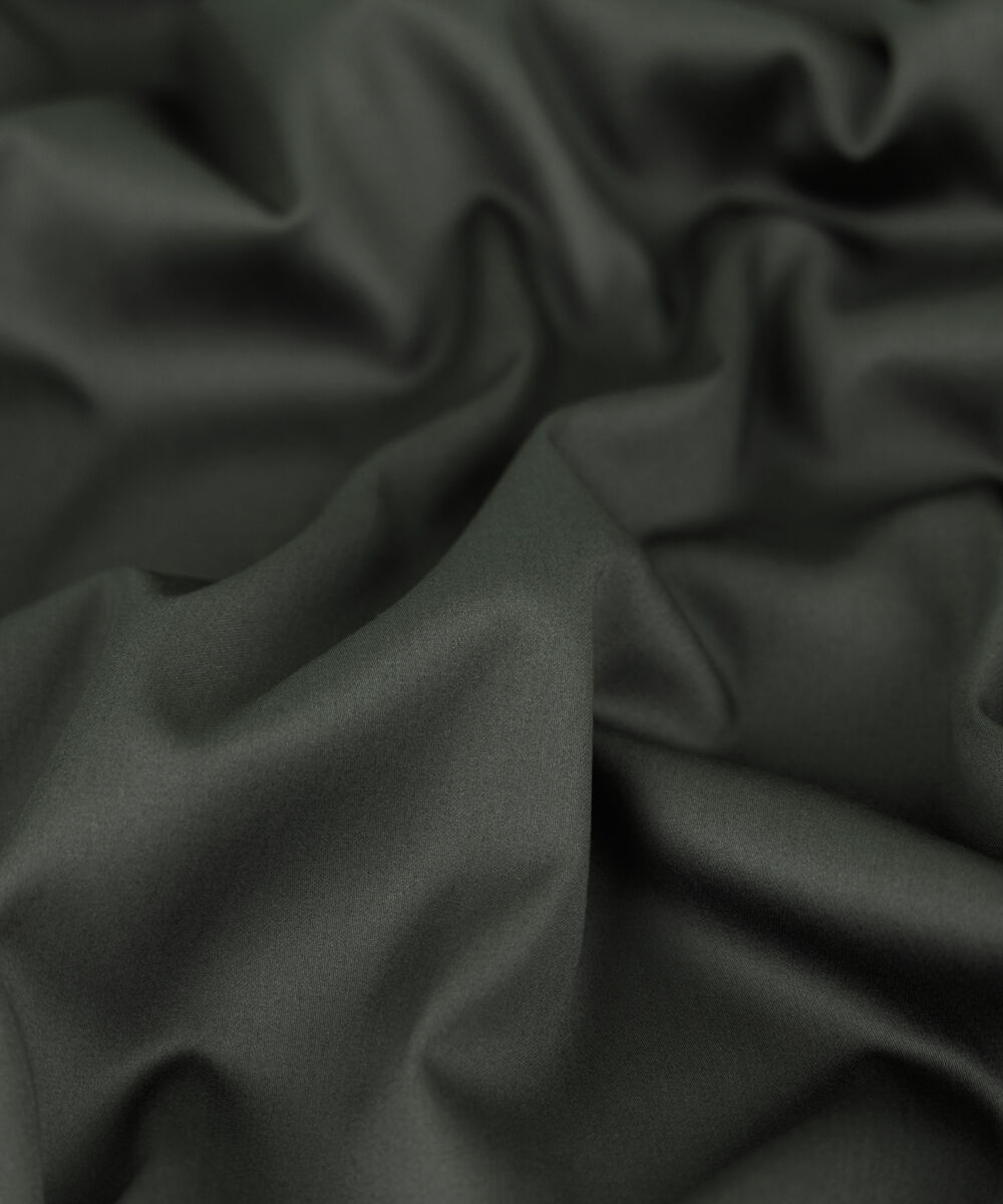 Men's Unstitched 2-Piece Premium Cotton Satin Dark Grey Suit