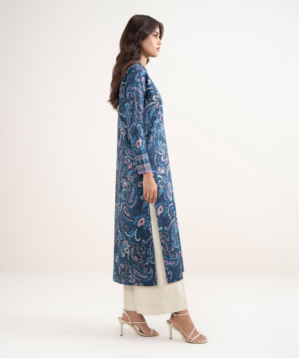 Women's Unstitched Lawn Multi Printed Shirt