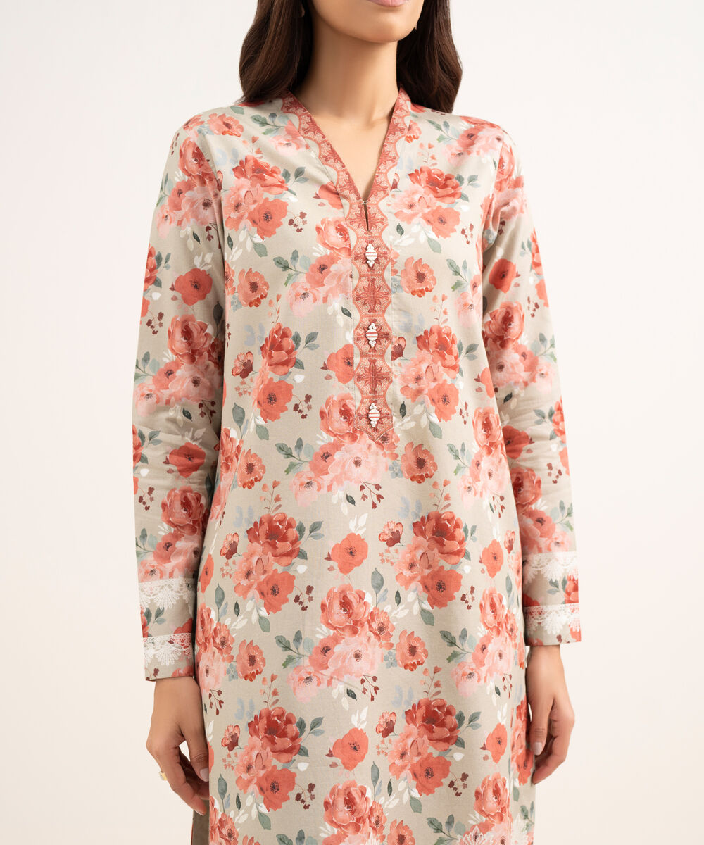 Women's Unstitched Lawn Printed Multi 3 Piece Suit