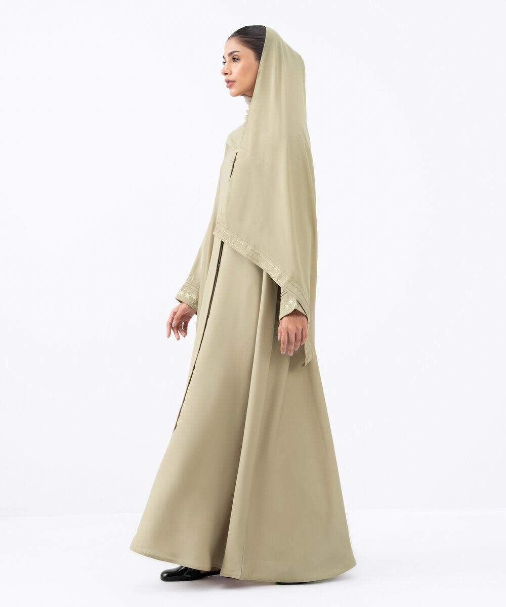 Women's Fawn Polyester Abaya Set