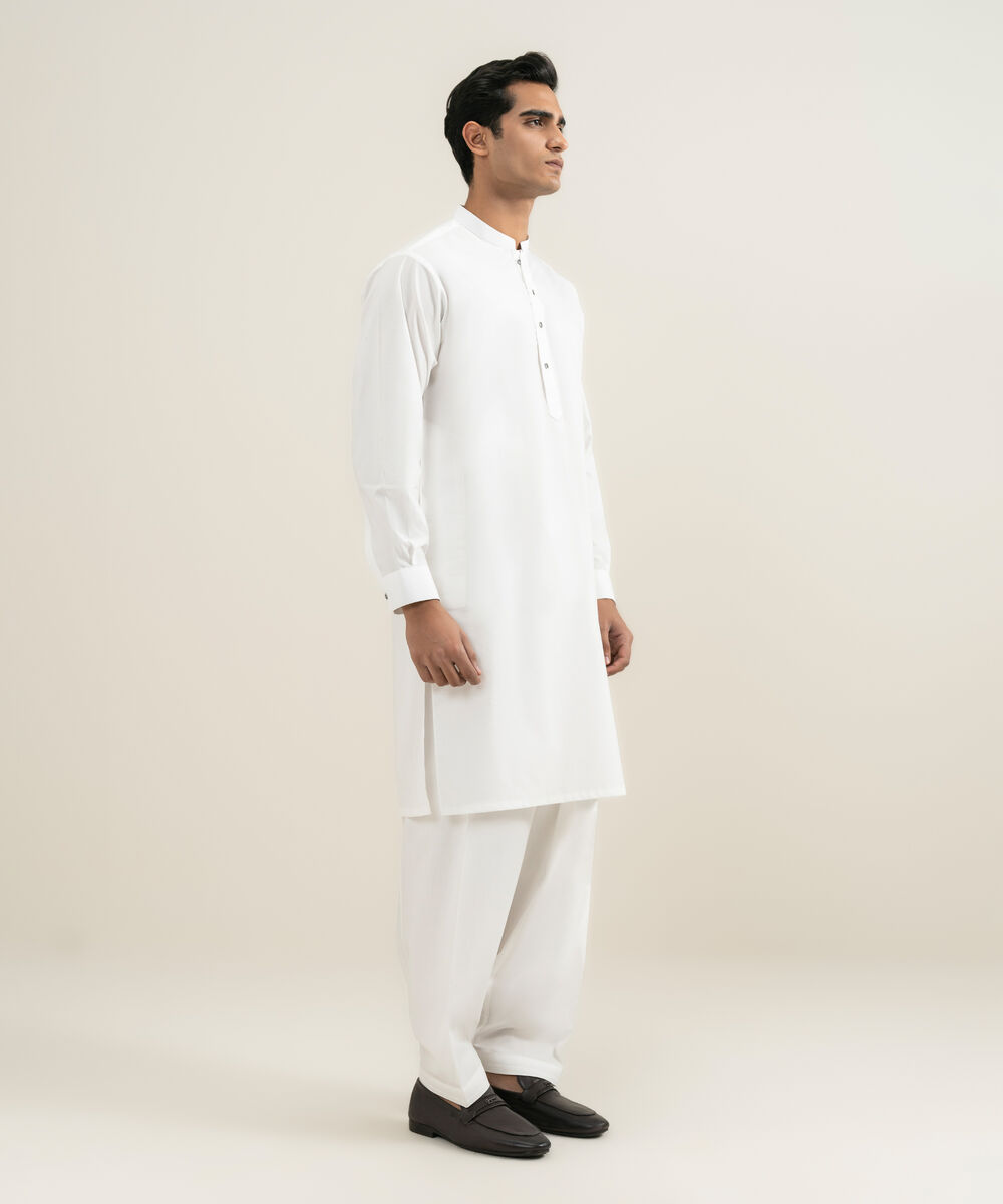 Men's off white 100% Cotton Kameez Shalwar