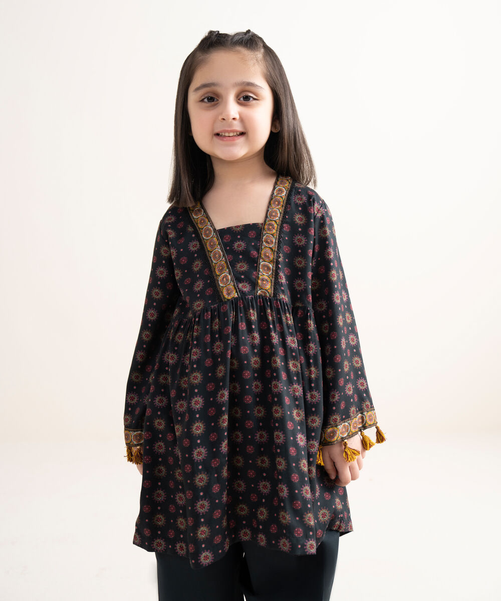 Girls Two Piece Printed Arabic Lawn Suit