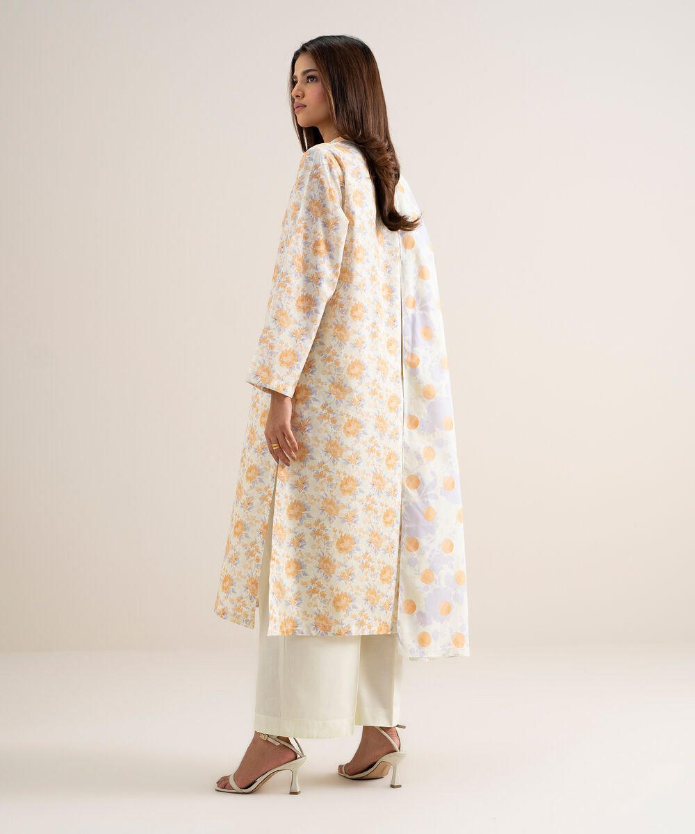 Women's Unstitched Lawn Printed Multi 3 Piece Suit