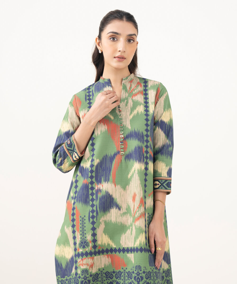 Women's Khaddar Printed Multi Unstitched Shirt