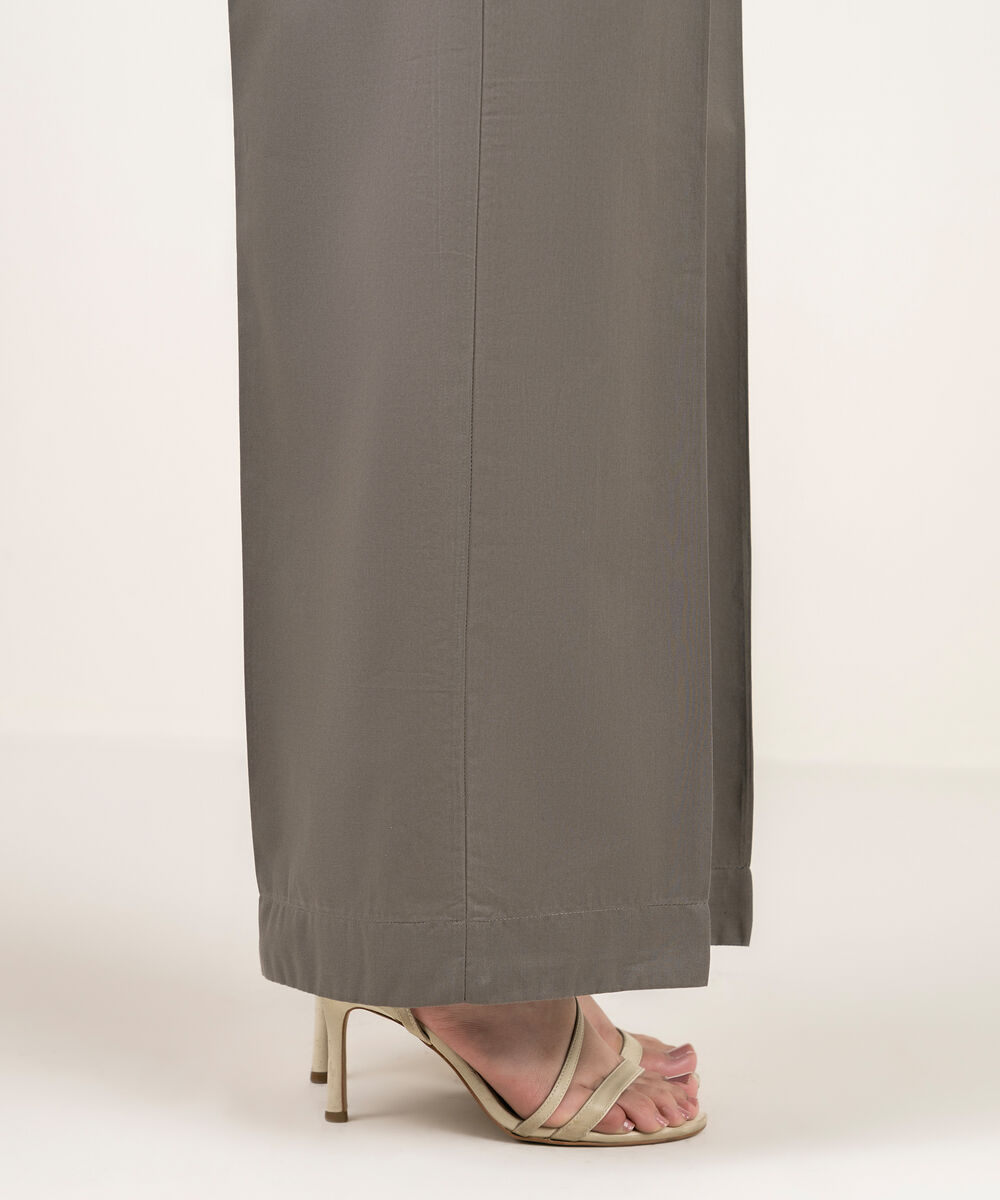 Women's RTW Cambric Solid Grey Culottes