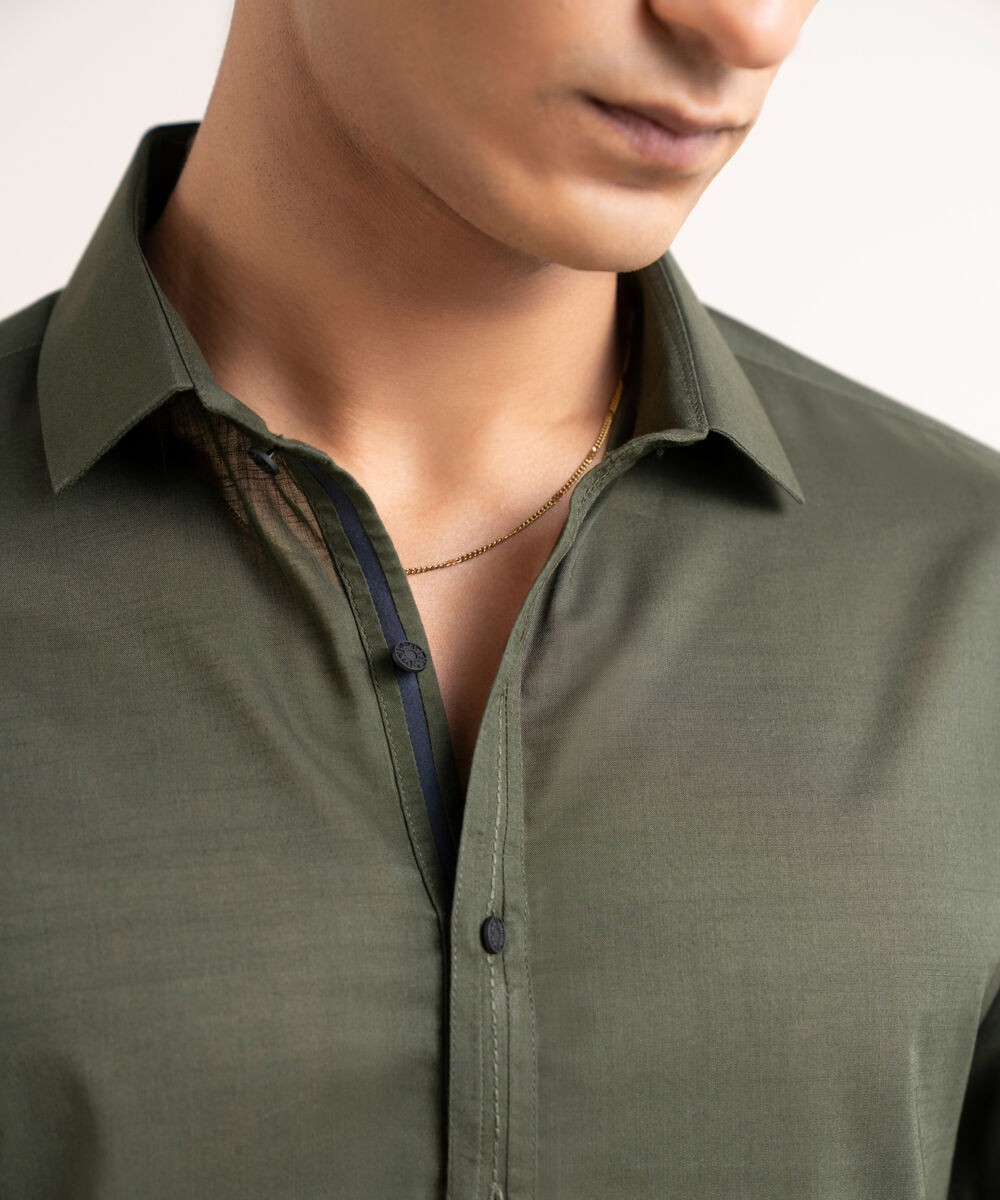 Men's Stitched Premium Cotton Grey Suit