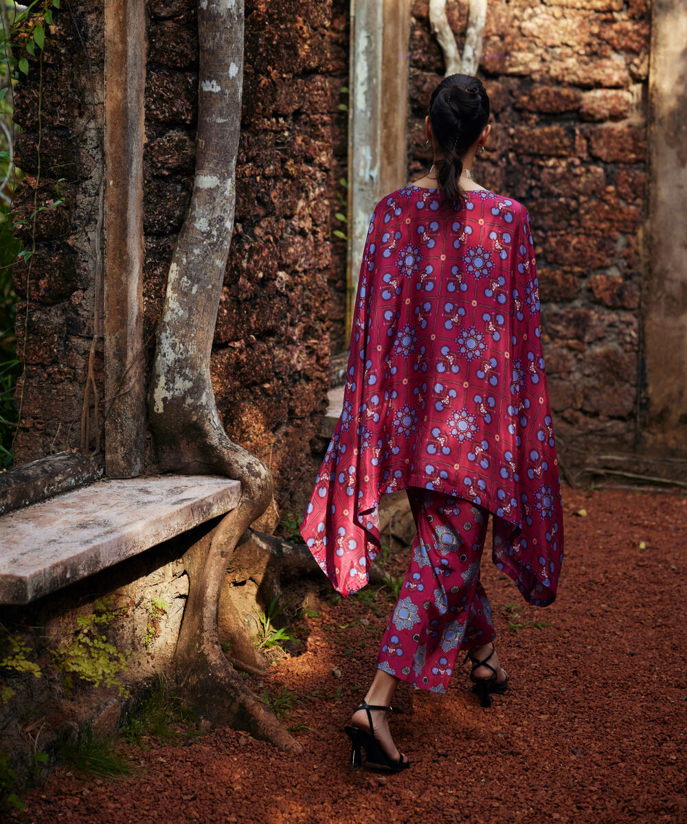 Women's RTW Habotia Grip Printed Purple 2 Piece Suit