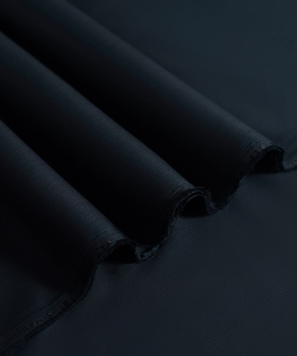 Men's Unstitched 2-Piece Premium Wash & Wear Dobby Indigo Suit