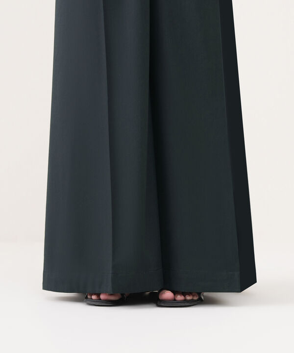 Cotton Viscose Flared Pants null