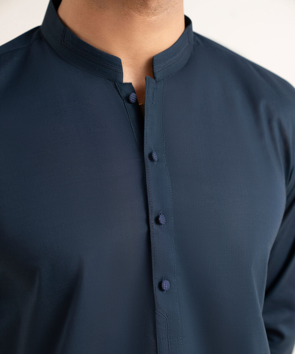 Men's Stitched Premium Cotton Green Suit