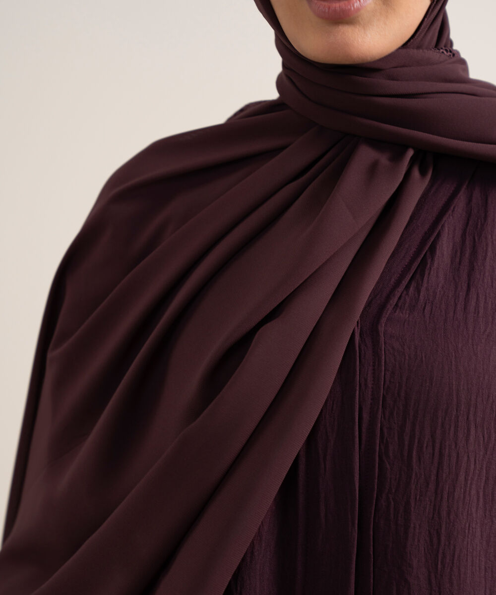 Women's Purple Raglan Abaya Set