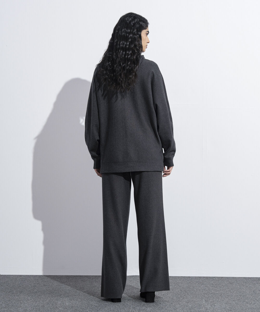 Women's Western Wear Grey  Kimono Knit Hoodie