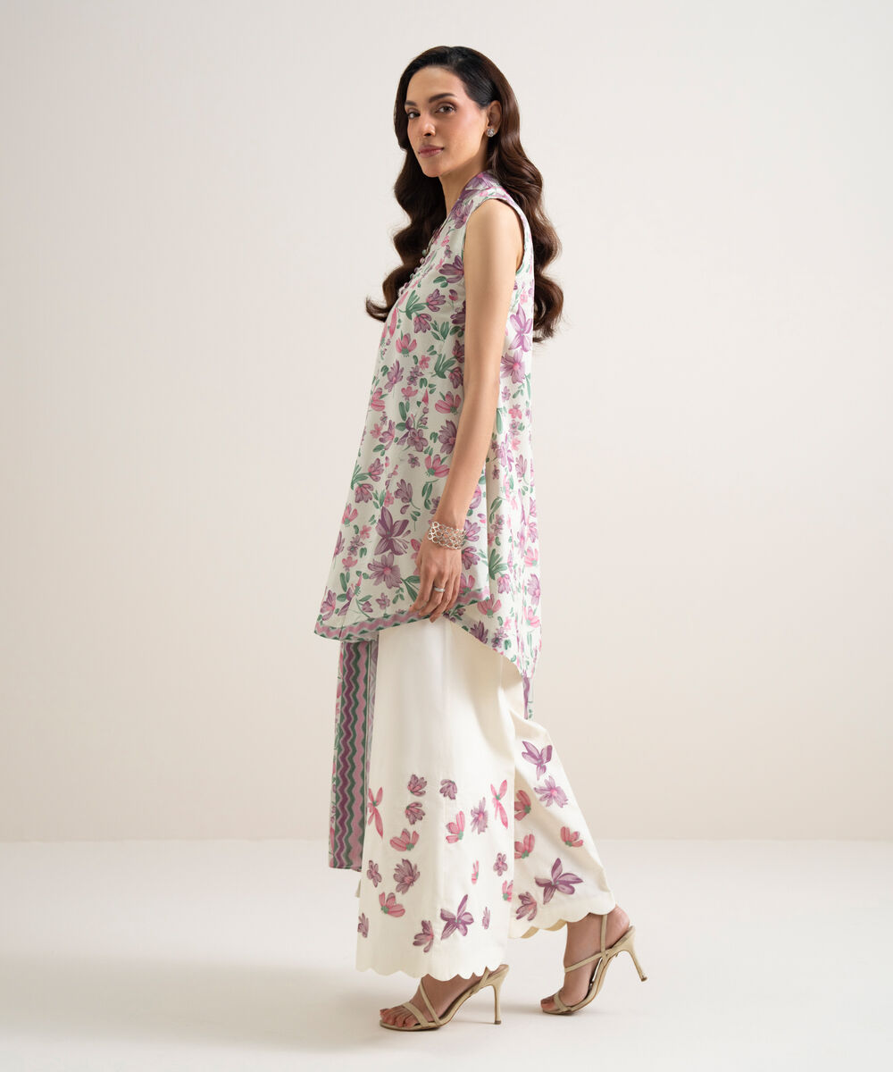 Women's Unstitched Lawn Printed Multi 2 Piece Suit