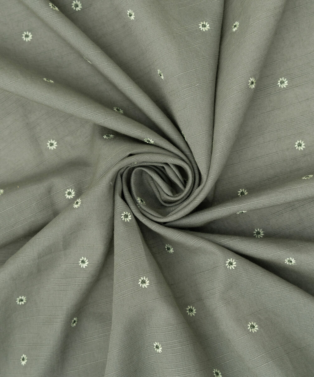 Light Khaddar Embroidered Grey Dupatta