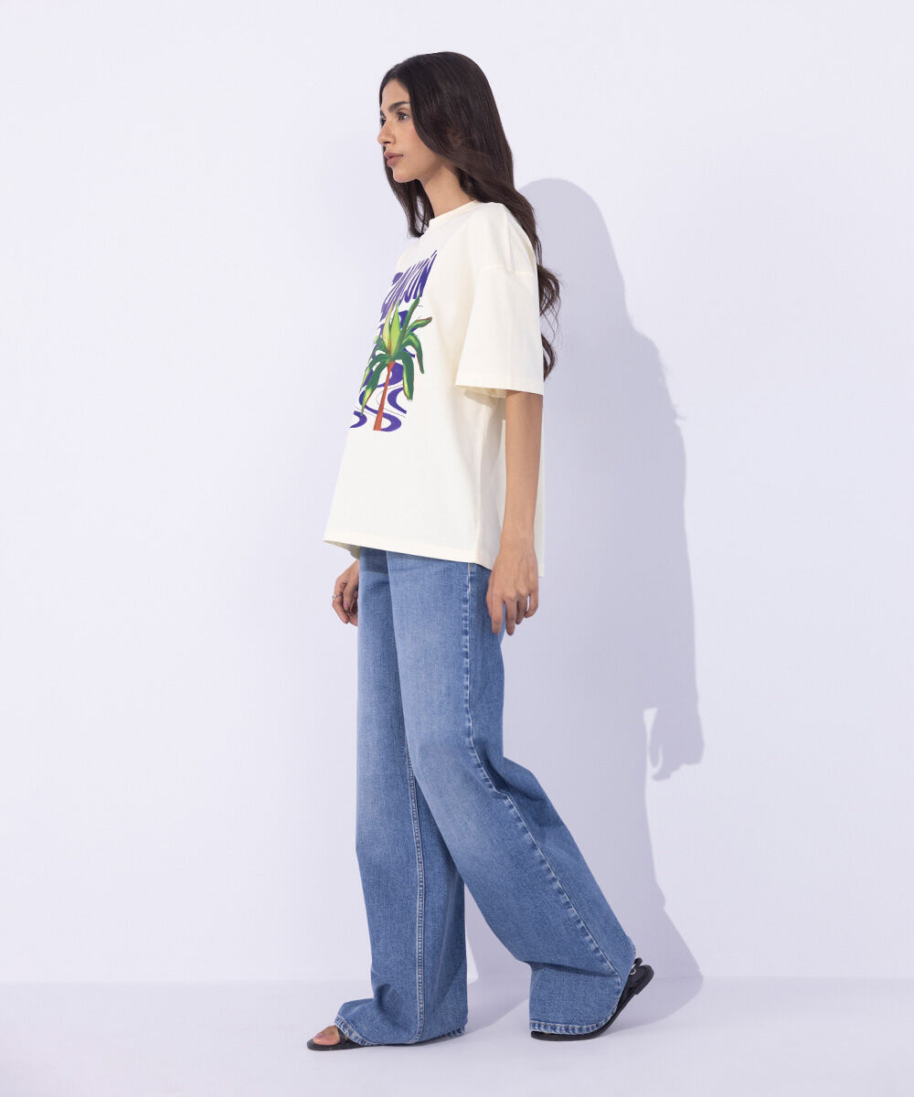 Women's Western Wear Multi Loose Fit Graphic T-Shirt