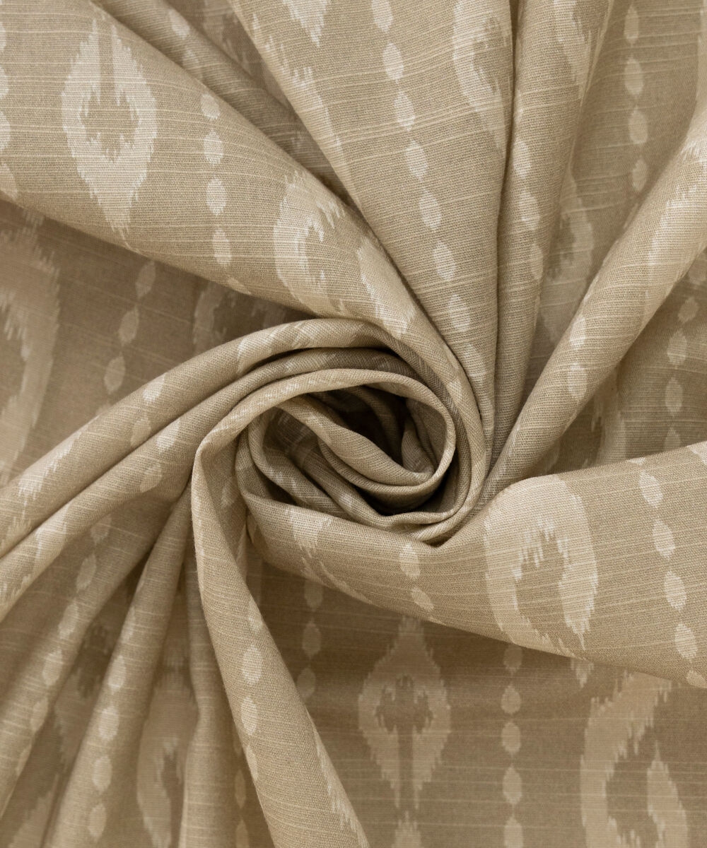 Light Khaddar Printed Beige Dupatta