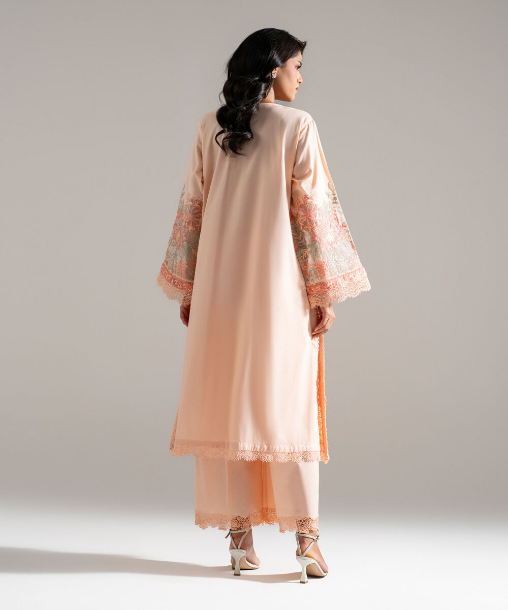 Women's RTW Lawn Embroidered Pink 2 Piece Suit