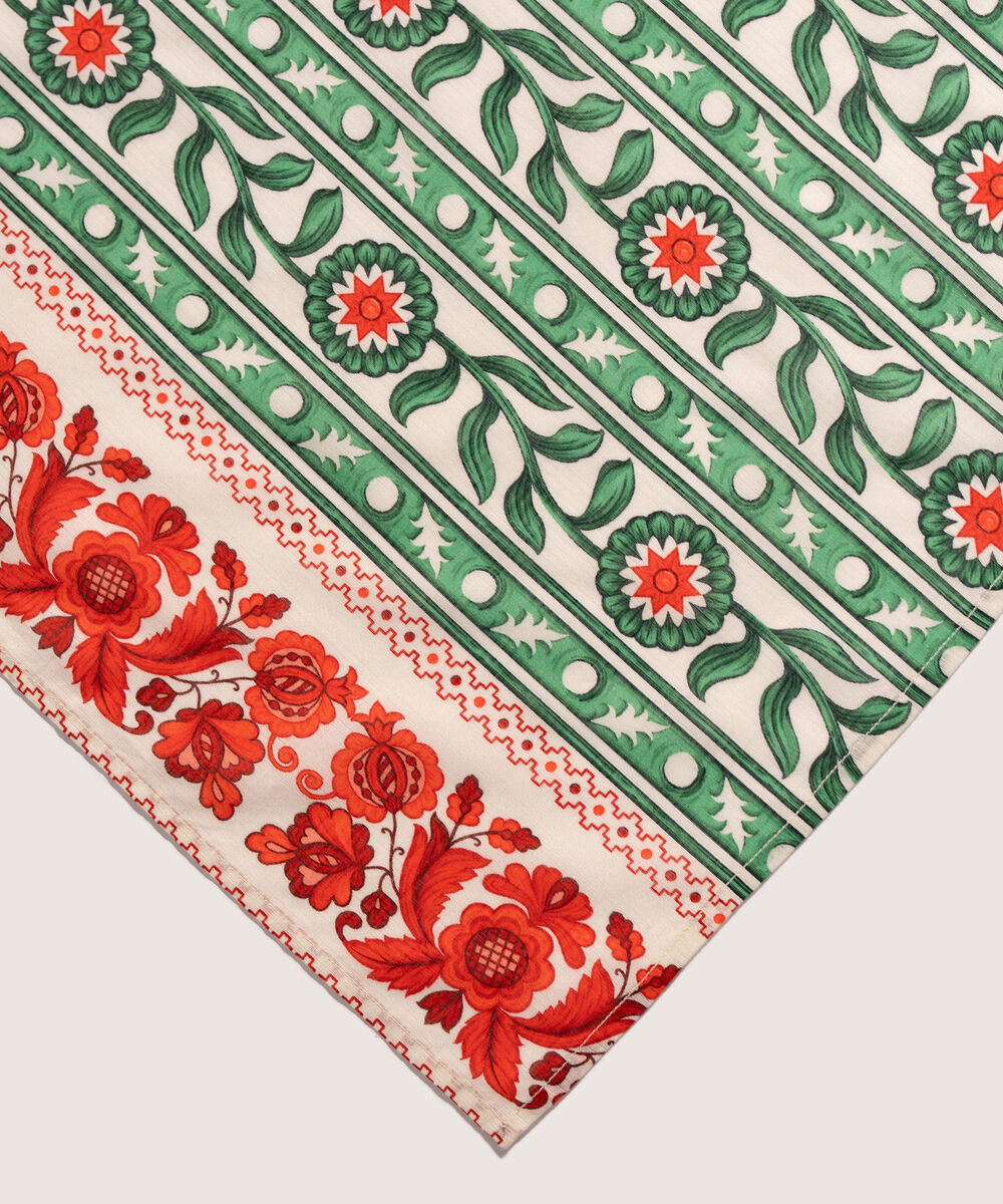 Lawn Printed Green Dupatta