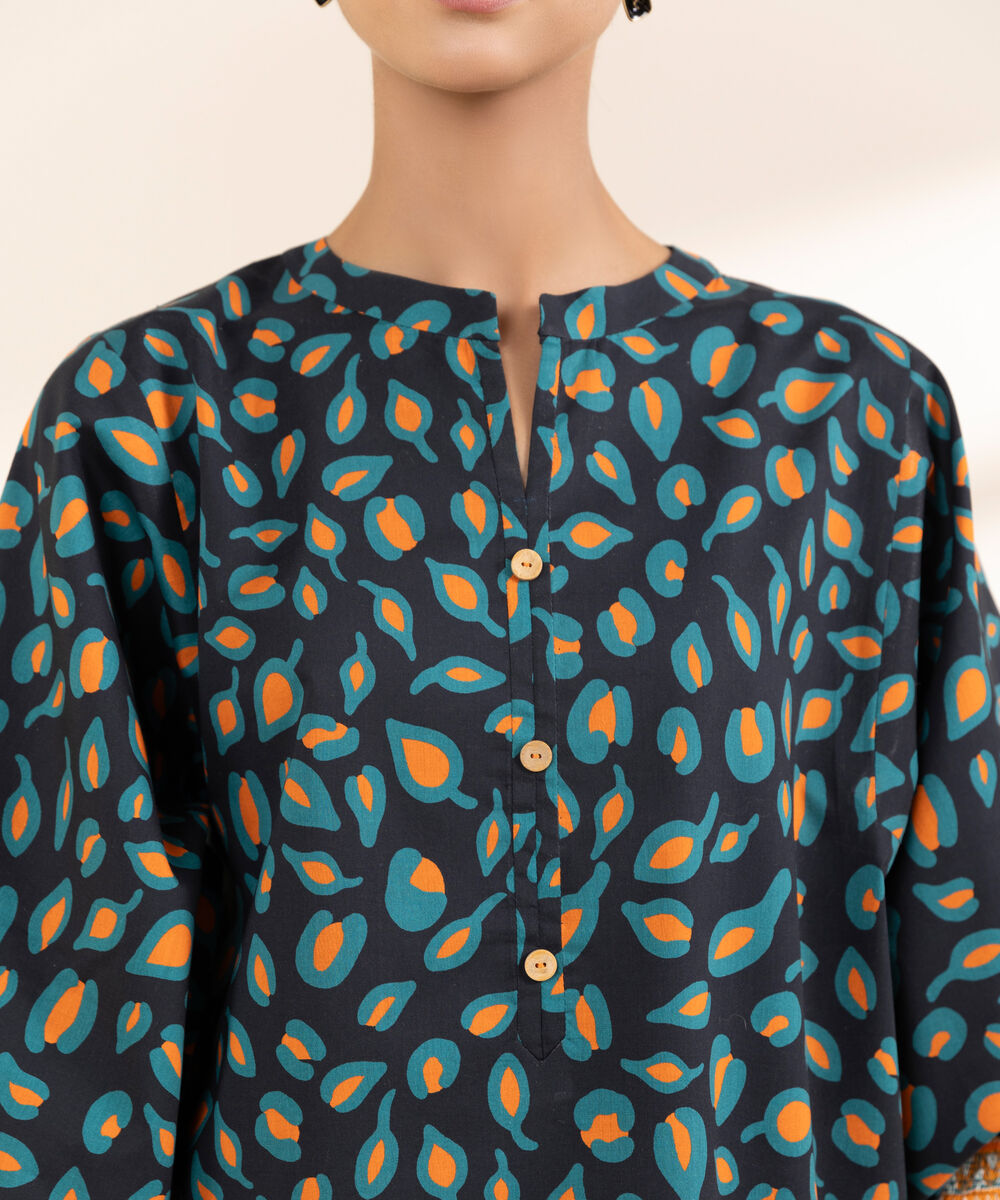 Women's Unstitched Lawn Printed Multi 2 Piece Suit