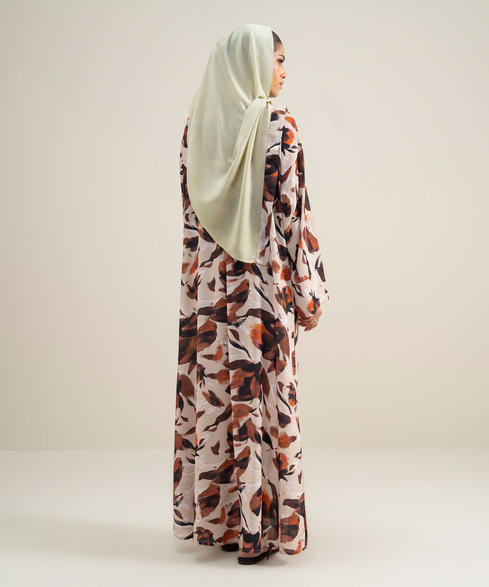 Women's Polyester Multi Printed Abbaya Set