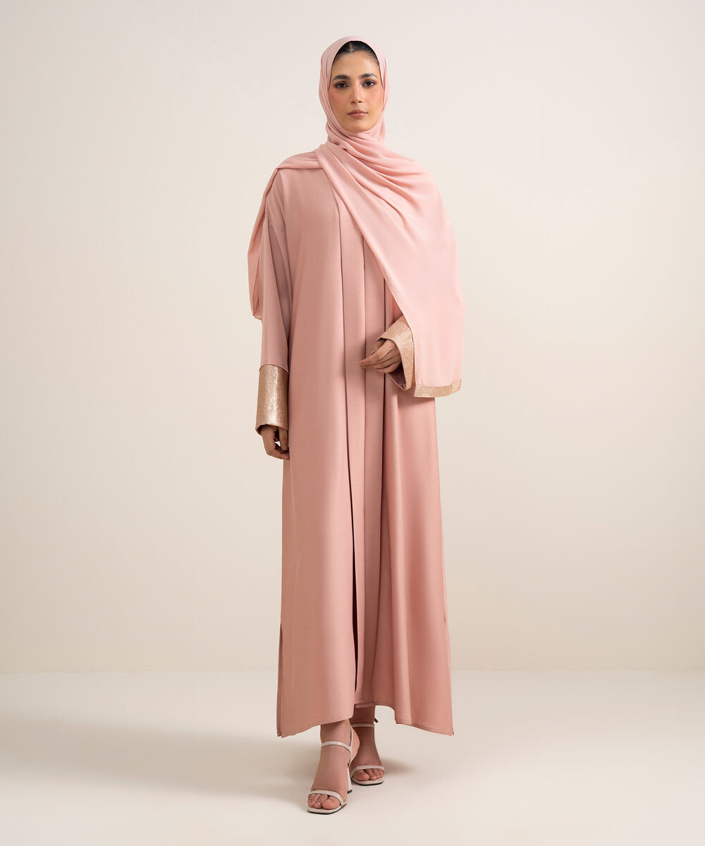 Women's Blush Pink Abaya Set