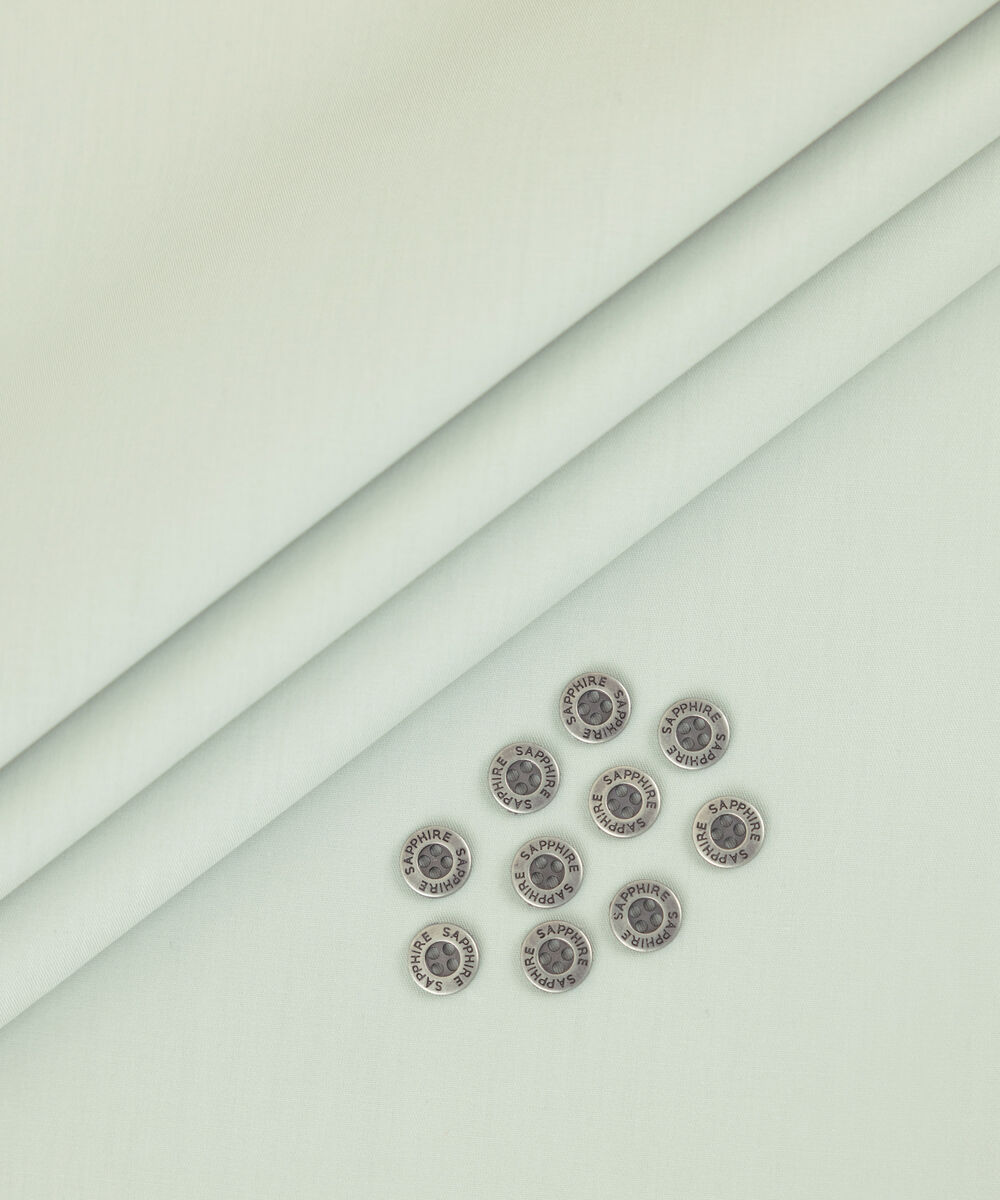 Men's Unstitched 2-Piece Luxury Pima Cotton Light Green Suit