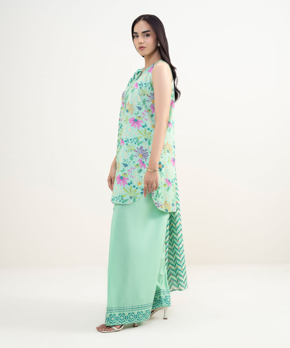 Women's Unstitched Lawn Multi Embroidered 3 Piece Suit