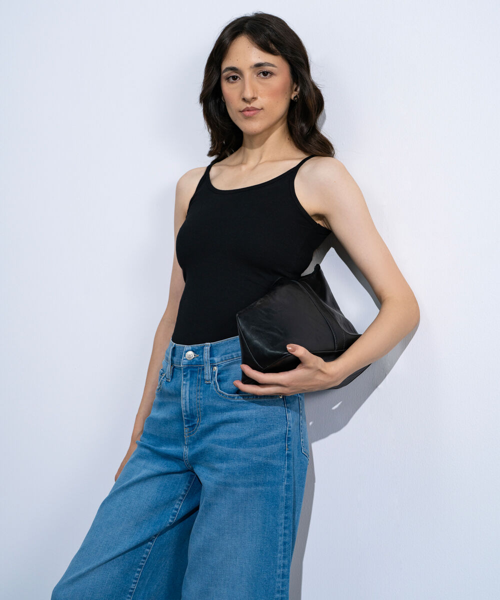Women's Black Tank Top With Thin Straps