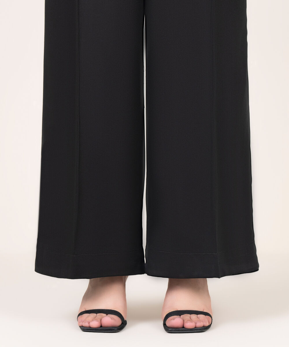 Women's RTW Bedford Solid Black Culottes