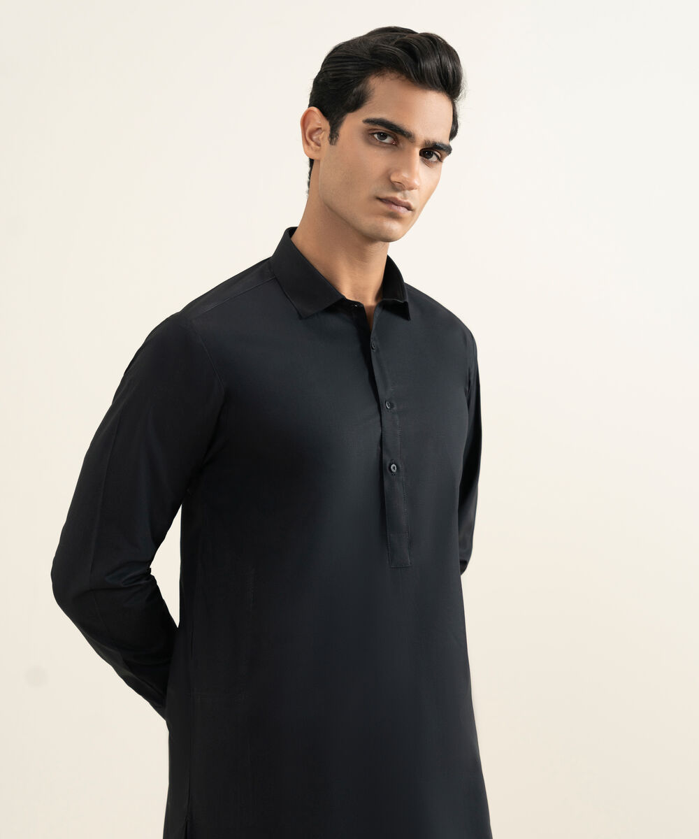 Men's black 100% Cotton Kameez Shalwar