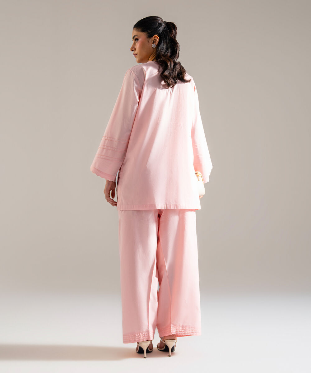 Women's RTW Lawn Embroidered Pink 2 Piece Suit