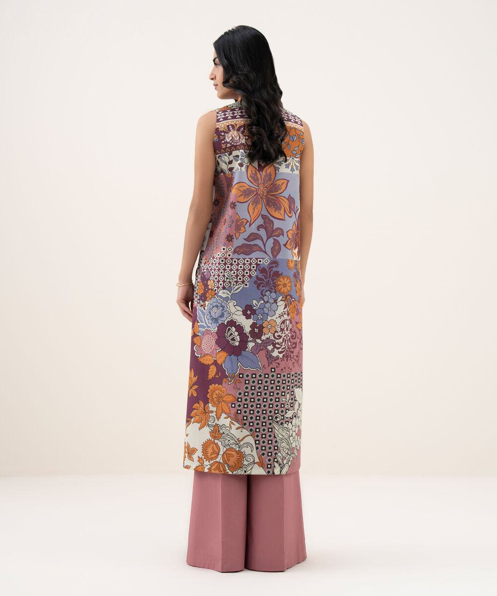 Women's Unstitched Lawn Printed Multi 2 Piece Suit