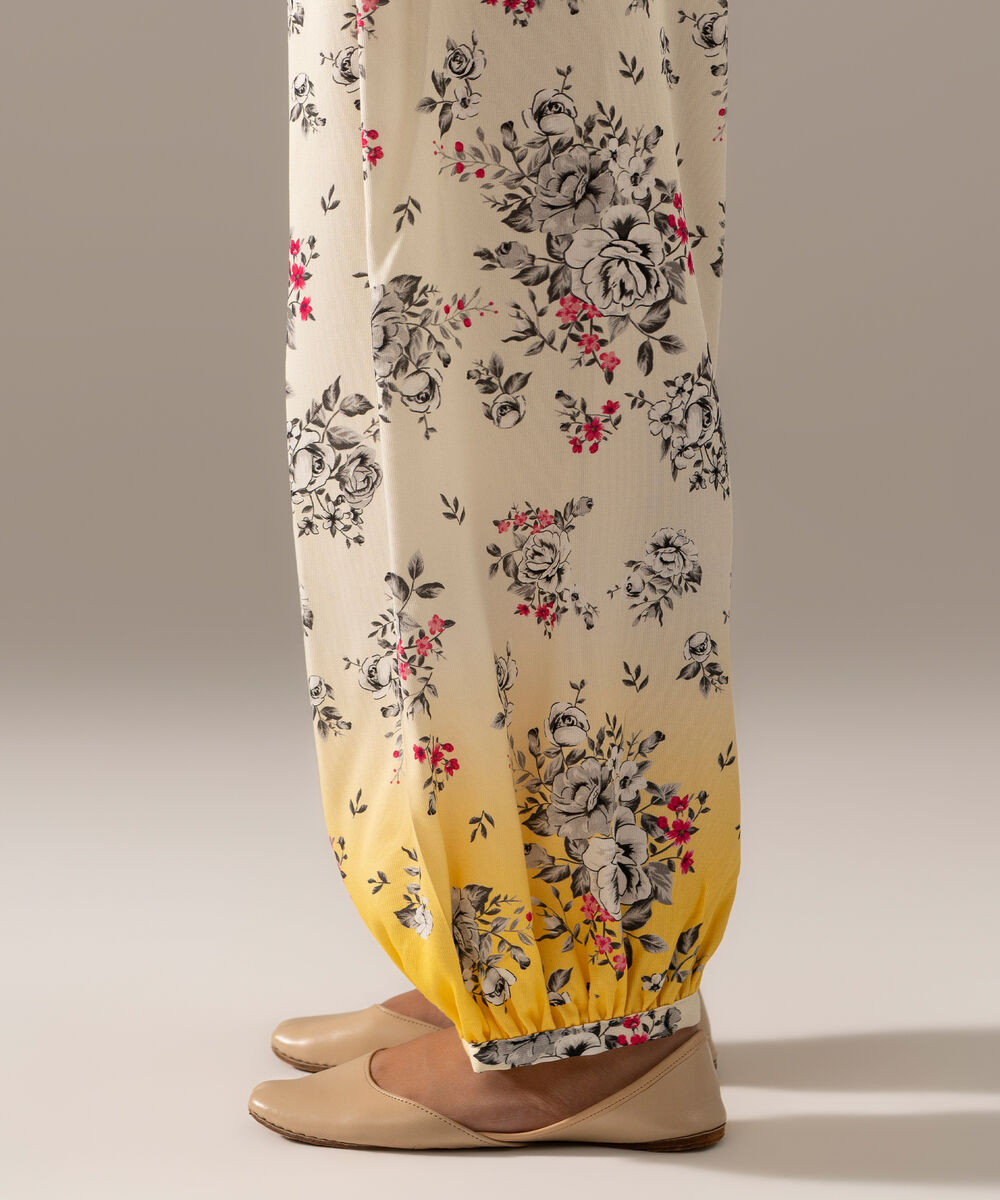 Women's RTW Bedford Printed Off White Balloon Pants