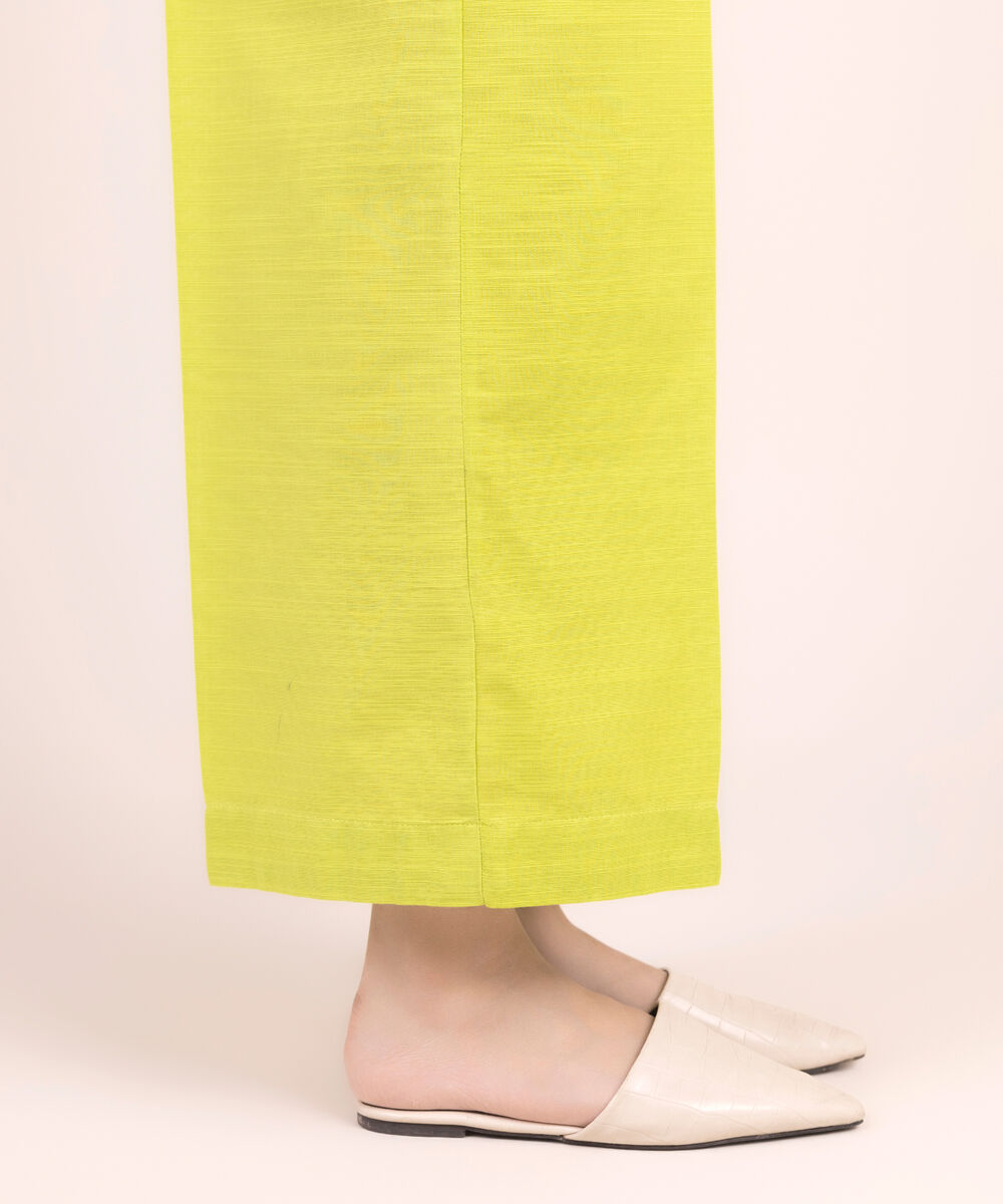 Women's RTW Khaddar Solid Green Culottes