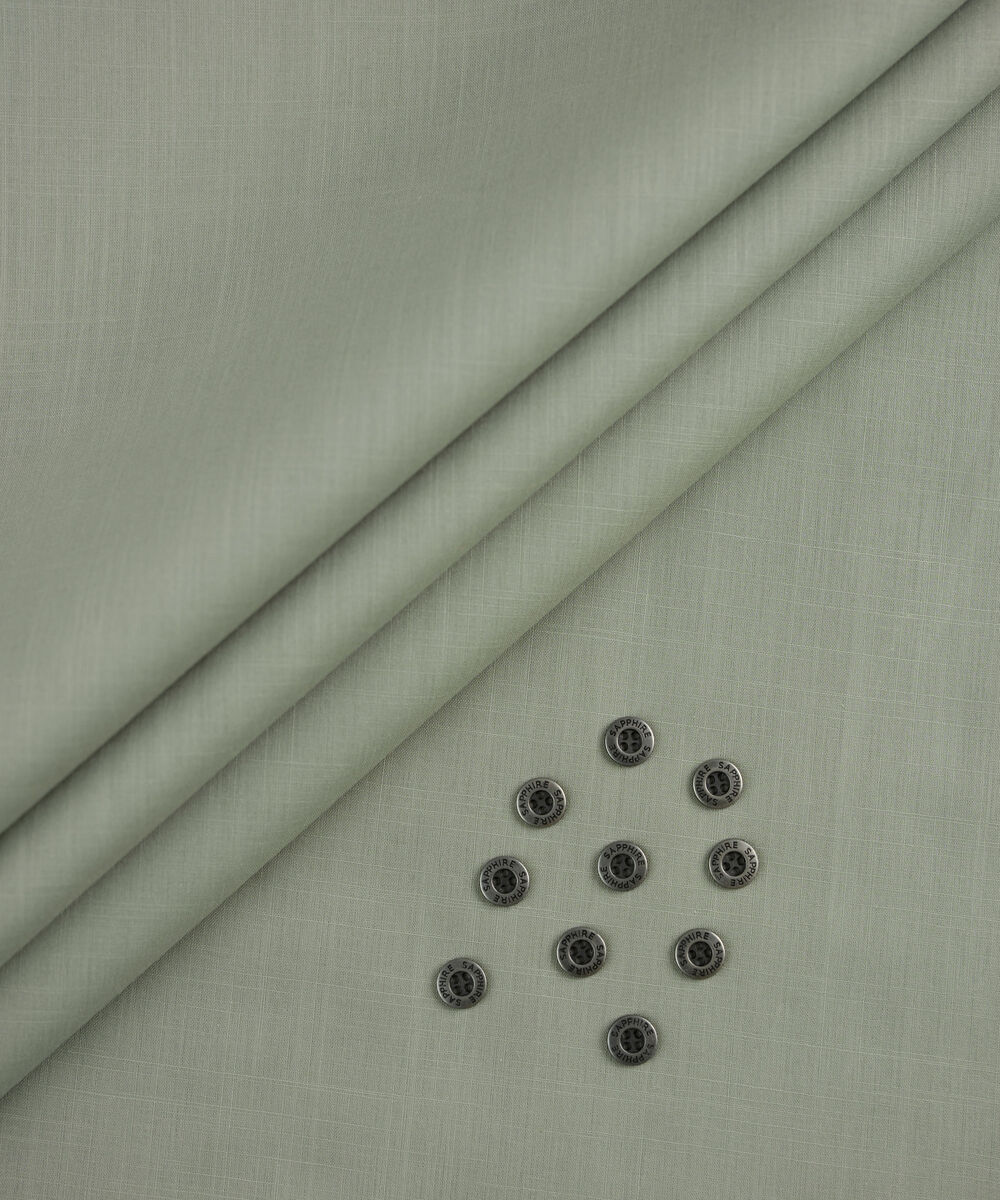 Men's Unstitched Soft Grey Two Piece Premium Slub Cotton Suit