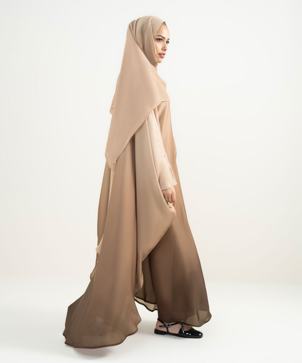 Women's Multi Gradient Kaftan Abaya Set.