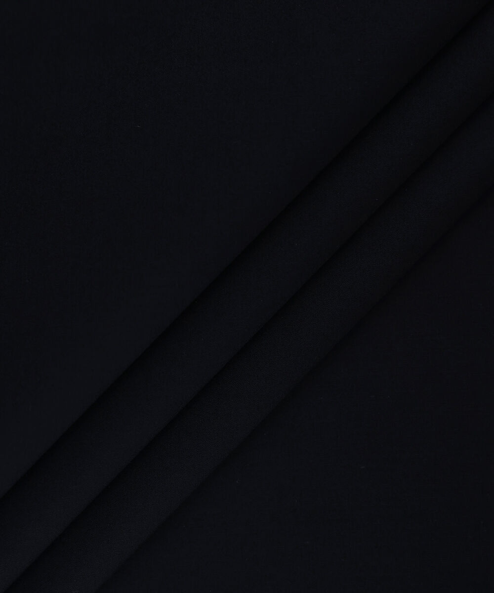 Men Unstitched Cotton Black Full Suit Fabric