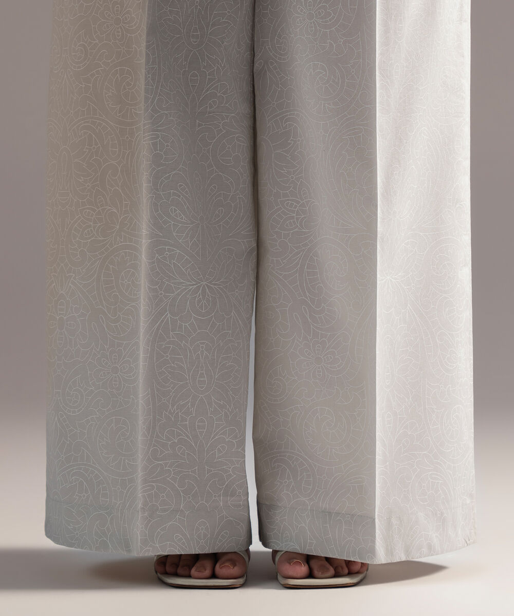 Women's RTW Cambric Printed Grey Culottes