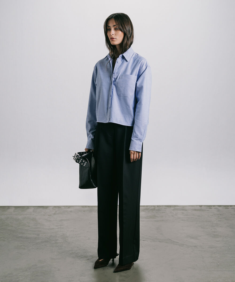 Women's Western Black Tailored Wide Leg Trousers