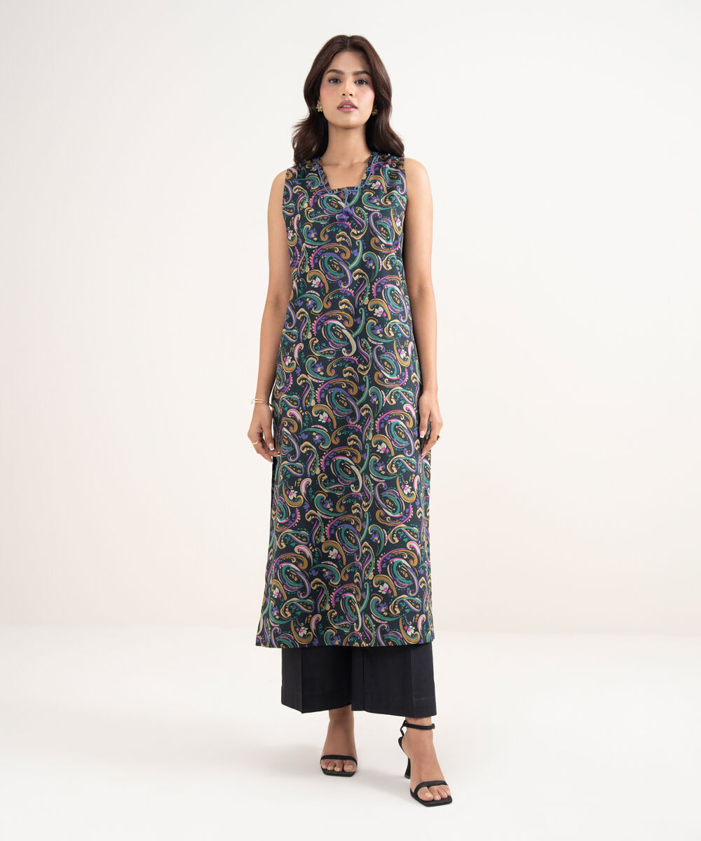 Women's Unstitched Lawn Multi Printed Shirt