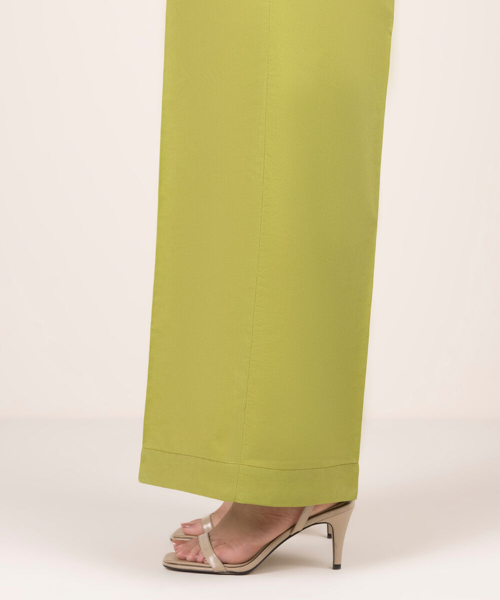 Women's RTW Cambric Solid Green Culottes