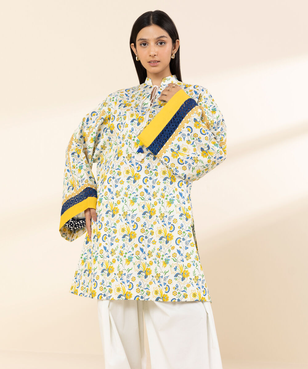 Women's Unstitched Lawn Embroidered Multi Shirt